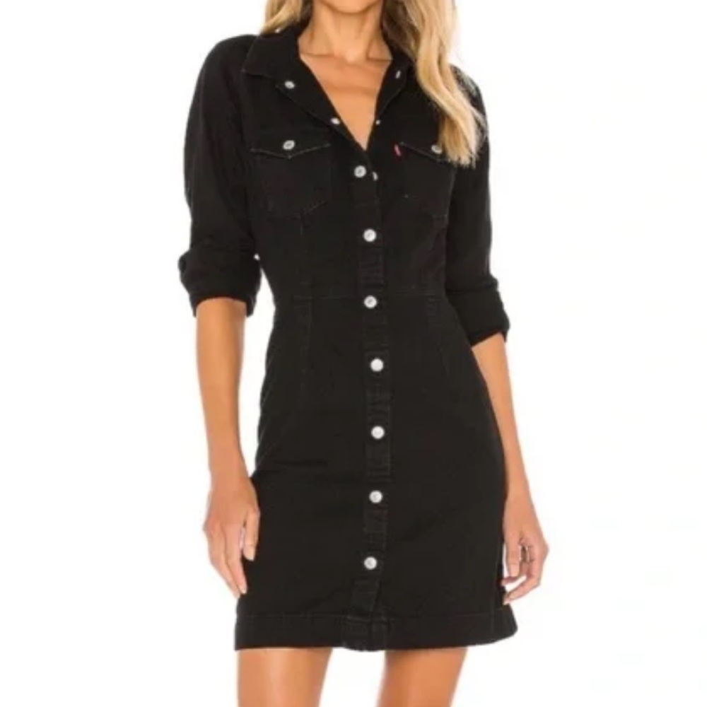Levi’s Ellie Denim Dress in Black - Size M - Picture 12 of 15
